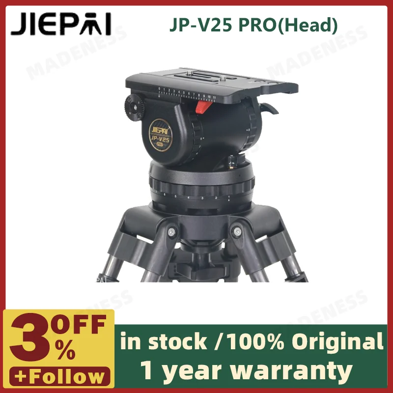 V25 Pro Hydraulic Damping Head with High Load Capacity for Film Camera without t