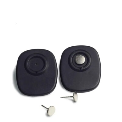 1000 CLOTHING SECURITY TAGS RF 8.2MHZ CHECKPOINT COMPATIBLE MINI TAG BLACK W/PIN