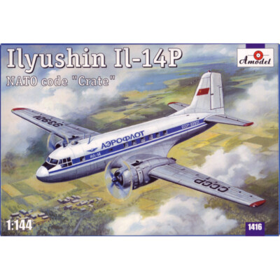 AMODEL 1416 Ilyushin IL-14P Scale Aircraft 1/144 - Plastic model kit