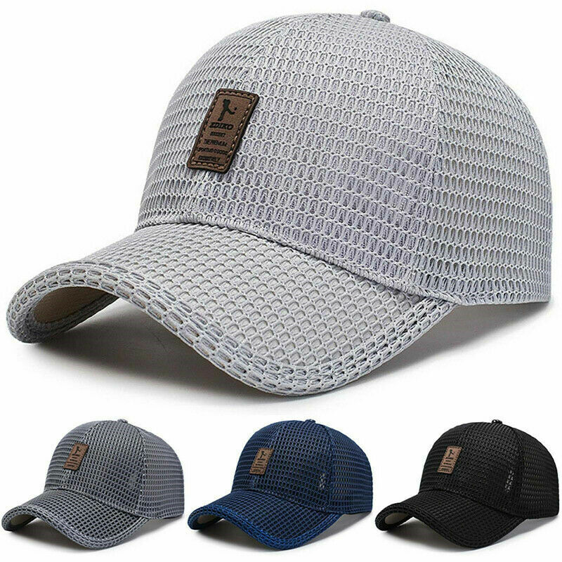 Men Summer Snapback Quick Dry Mesh Baseball Cap Sun Golf Hat Breathable Hat