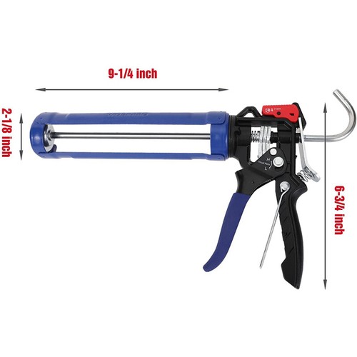 WORKPRO Caulking Gun Adjustable Thrust Ratio Smooth Round Rod Hand Silicone Gun