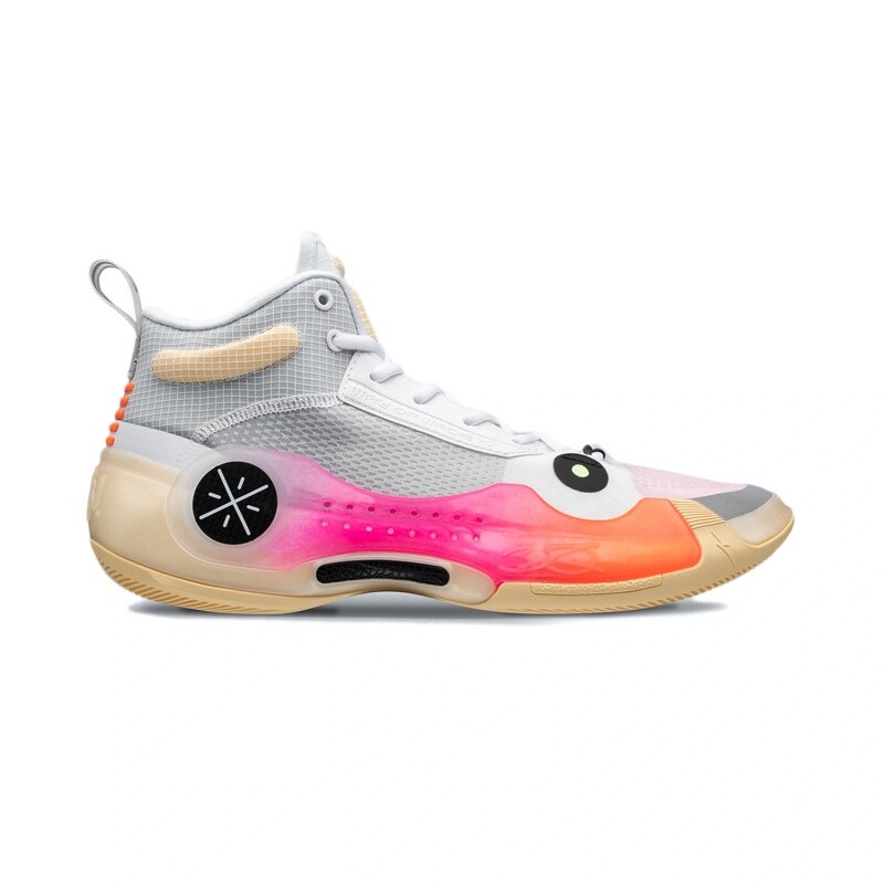 Pre-owned Li-ning Way Of Wade 10-blosso Men's Mid Top Basketball Shoes Abas115-1 In White