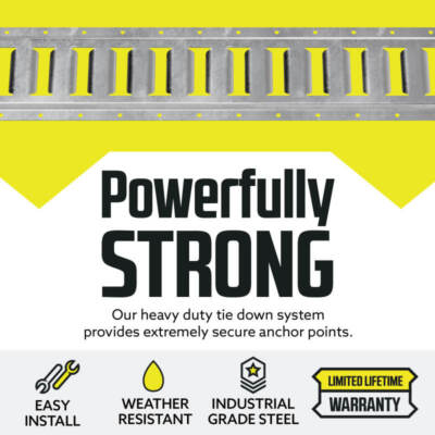 DC Cargo E Track Tie Down Rails 8 ft Zinc-Coated Galvanized Steel E-Track 1-pack