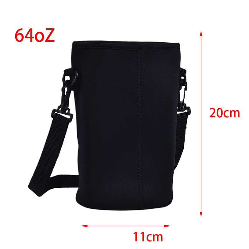 1x Neoprene Water Bottle Carrier Insulated Cup Cover Bag Holder Pouch with S.RM