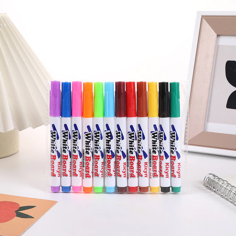 Painting Brush Whiteboard Markers Pen 8/12 Colors Magical Water Floating Student