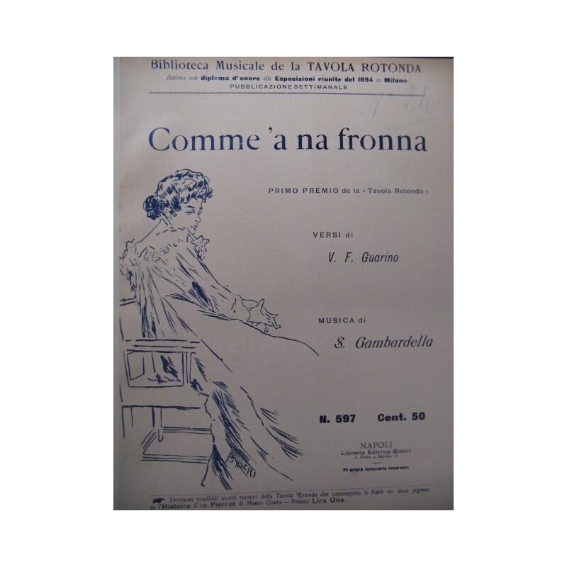 Gambardella S. Comme 'A Na Fronna Chant Piano