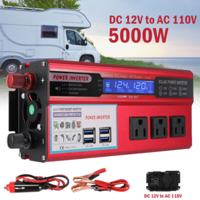 6000W 5000W Inverter Solar Panel Kit Power Generator 100A 110V Home Grid System