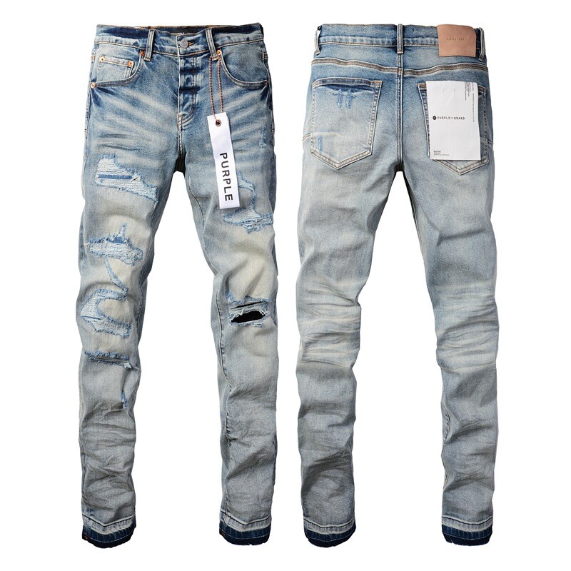 's Personality Jeans 2024-american Style Worn-out Holes C