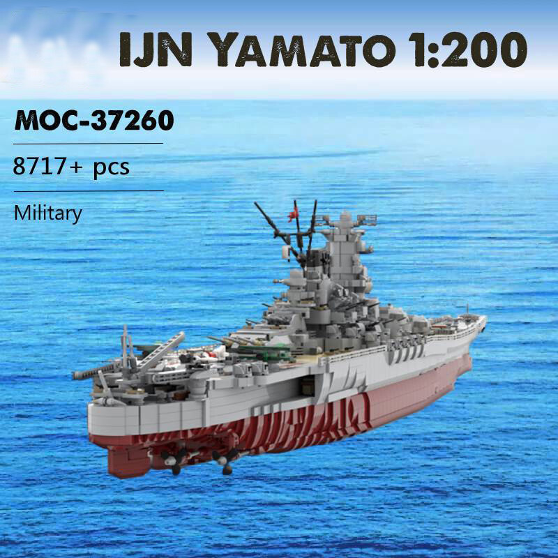 8717pc IJN Yamato Battleship MOC 37260 Building Blocks Set 1:200