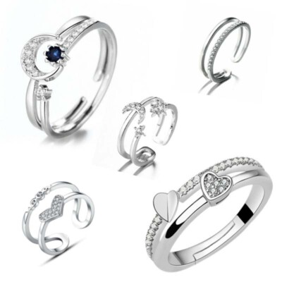 Silver thumb clearance ring for girl