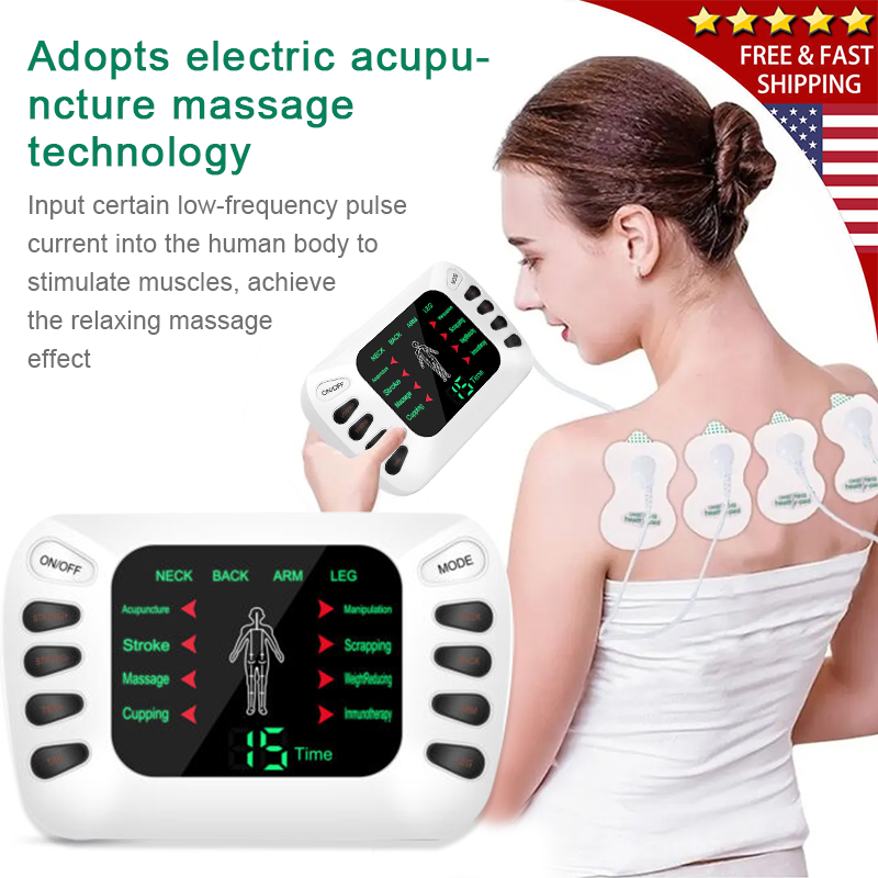 Electric Pulse Massager Tens Unit Muscle Stimulator Machine Therapy Pain Relief