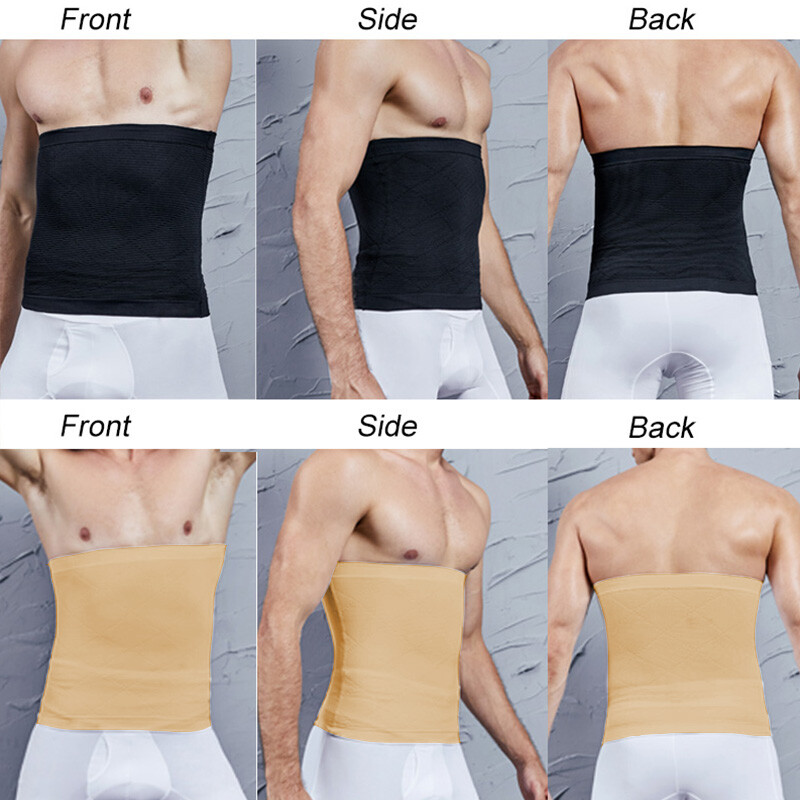 Men Tummy Tuck Belt Abdomen Girdle Slimming Waist Trainer Fat Burner Body Shaper