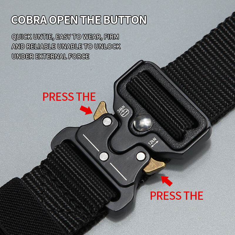 MEN Casual Military Tactical Belt Army Metal Adjustable Quick Release Waistband