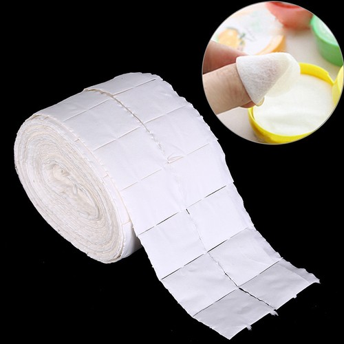 500Pcs Wipe Nail Polish Gel Remover Paper Cotton Pads Roll Nail Art C'S*