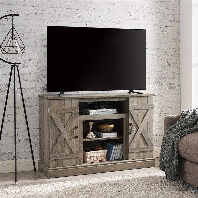 Farmhouse Classic Media TV Stand for 50" Antique Entertainment Console Cabinet