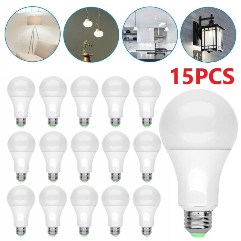 15w White A19 100w Lamp Super Bright E26