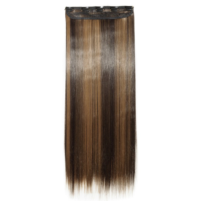 Real Thick AS Human Hair 1Piece Full Head Clip In Hair Extensions Straight Wavy