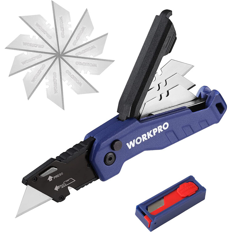 Compact Folding Utility Knife with 13PCS Blade QUICK CHANGE BLADE Camping Knife
