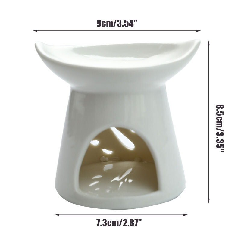 Ceramic Aroma Burner Essential Oil Lamps Hollowing Candle Holder Incense Cen-WG