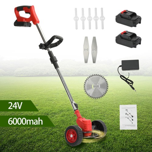 Cordless Electric Weed Lawn Eater Edger 24v 2000mah Battery 
