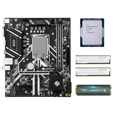 Intel B660-D4 Motherboard DDR4- 16GB(8*2) 3200MHz i5-12400 PCIE 4.0 500G SSD