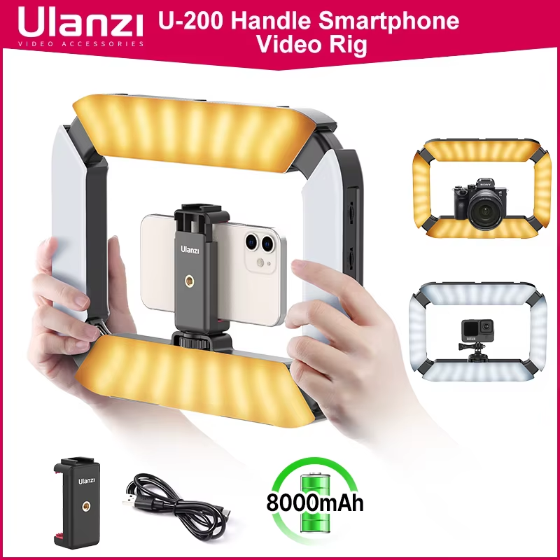 Rechargable Smartphone Video Rig Vertical Shooting LED Ring Light LED Video Ligh