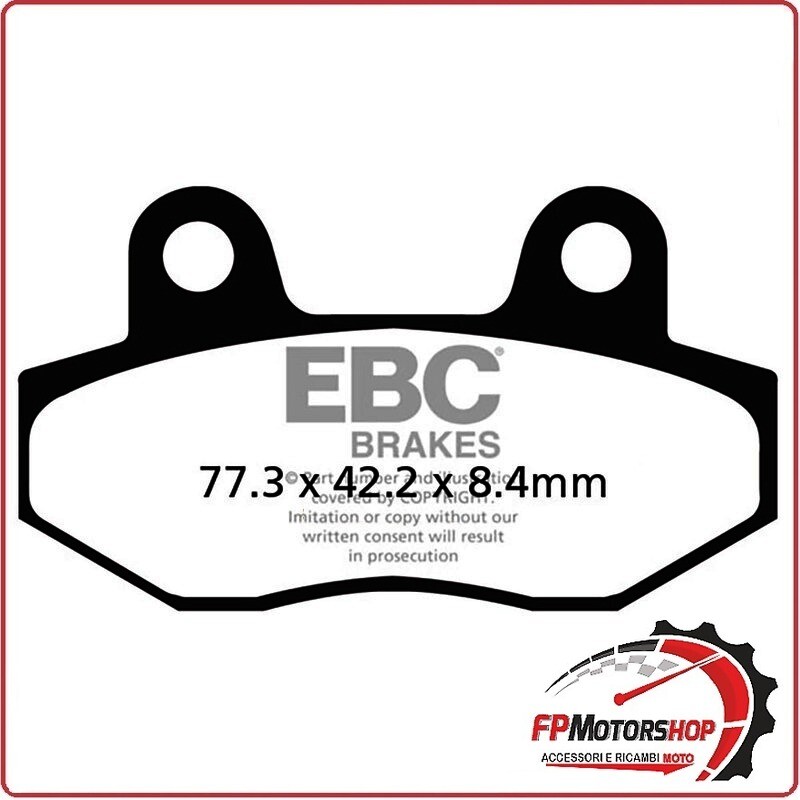 PASTIGLIE PASTICCHE FRENO PER FA086/2HH EBC HYOSUNG GT 125/250/650 06> GV