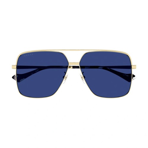 Pre-owned Gucci Gg1099sa 002 Gold/blue Gold 61-13-150 Sunglasses