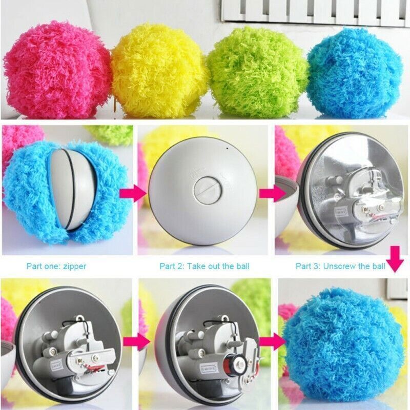 Poofplay Ball Dog Toy，Active Rolling Ball for Dogs