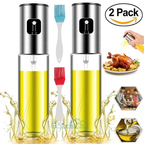 2 Pcs 200ML Olive Oil Sprayer Cooking BBQ Mister Spray Pump Bottle Kitchen US