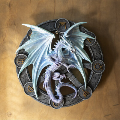 Yule Drake Winter Solstice Wheel of The Year Sabbats Of The Dragon Wall Decor
