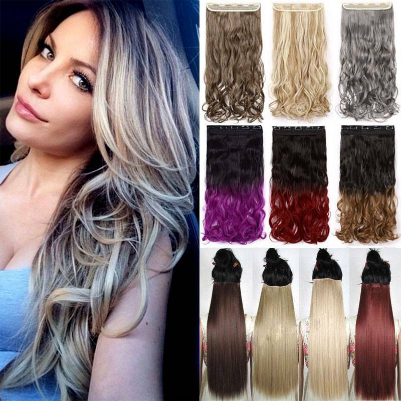 5clips Hairpiece As Human Long Thick One Piece Clip In Hair