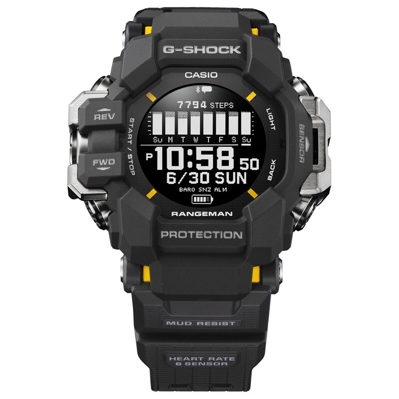 Pre-owned Casio G-shock Rangeman Gpr-h1000-1jr Master Of Gps Bluetooth Solar Men Watch