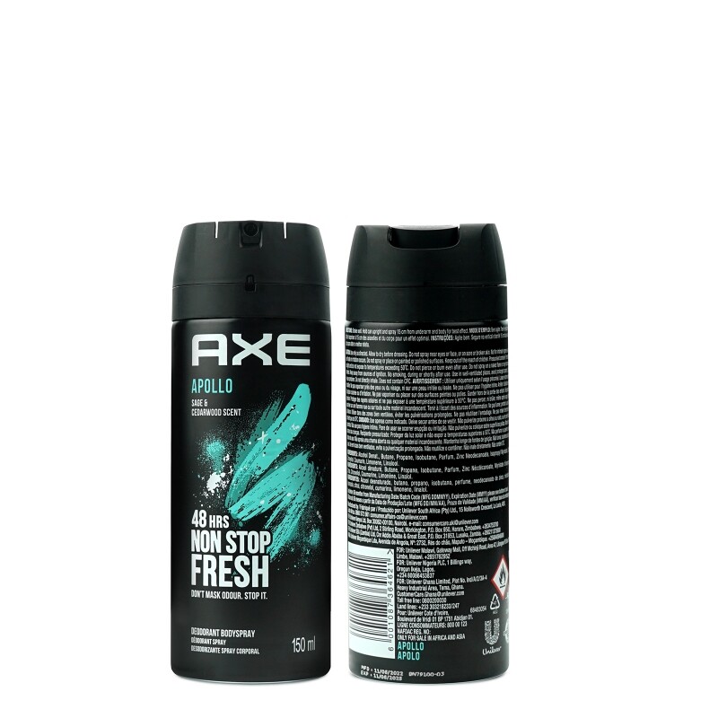 AXE Apollo Body Deodorant Spray Men Sage & Cedarwood Fresh Anit-Aerspirant 150ML