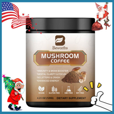 120g Organic Lions Mane Mushroom Coffee Powder Brain & Memor