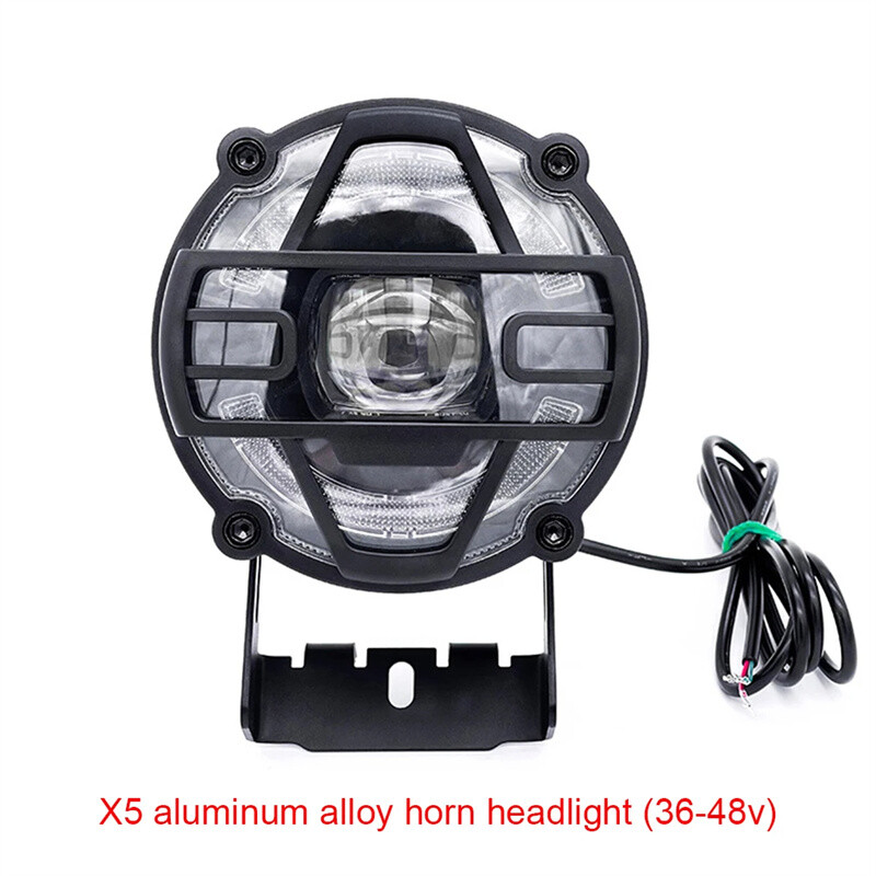 36V 48V E-Bike Front Light Headlight with Horn 2 in 1 for El