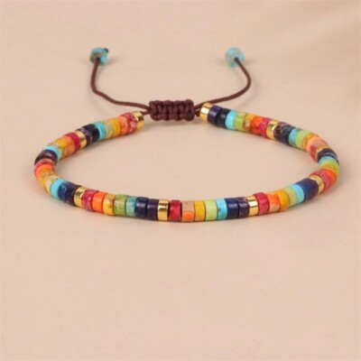 Sea Sediment Jasper 4mm Beads Healing Protection 7 Chakra Dainty Bracelet Gifts