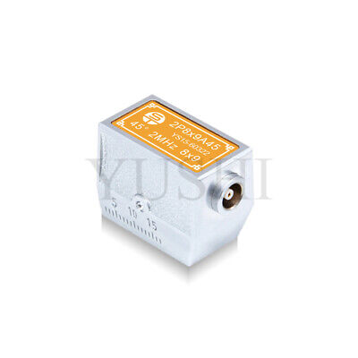 YUSHI Ultrasonic Flaw Detector Transducer 2MHz 8x9mm 45 60 70 Degree Angle Probe