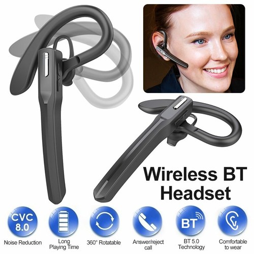 Wireless 360° Bluetooth Kopfhörer Headset Stereo Ohrhörer mit Mikrofon für Handy