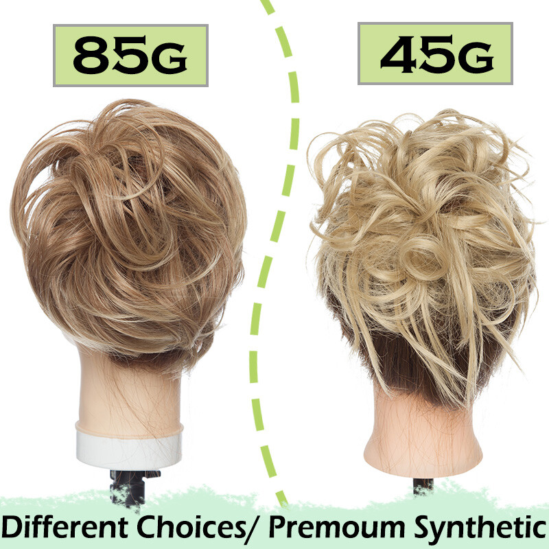 X-LARGE Messy Bun Hair Piece Scrunchie Updo Wrap Hair Extensions Thick as Human