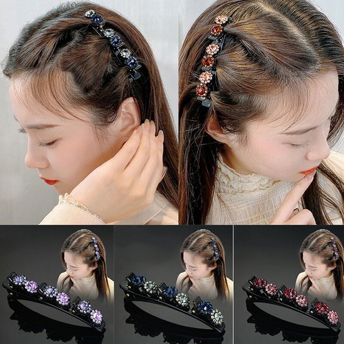 【日本入手困難】Plexiglas and l hair barrettes Side Bangs Clip Barrettes Rhinestone Braid Hair Clip Fashion