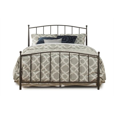 Bowery Hill Modern Style Metal Full Size Bed Set in Gray Bro
