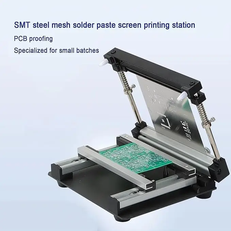 SMT Stencil Printer 10*10cm Manual Solder Paste Printing Machine Steel Stencil