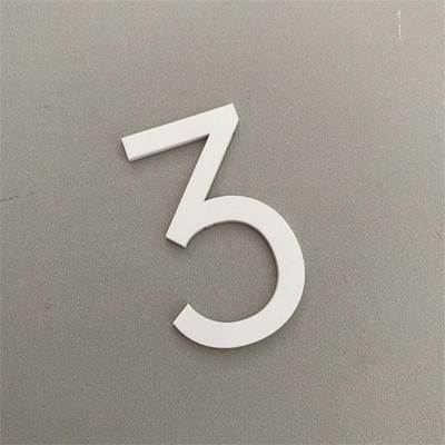 3D Numeral Door Plaque House Drawer Sign Plating Gate Digits 0 to 9 Plastic Numb
