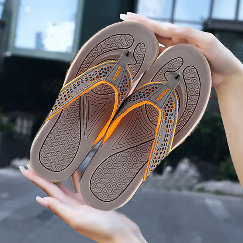 Flip Flops Athletic Sandals Arch Support Thong Beach Shoes F