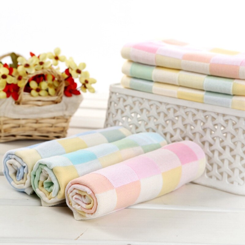 Détails Sur 100 Cotton Super Absorbant Respirant Plaid Serviette Carré Plage Façade à