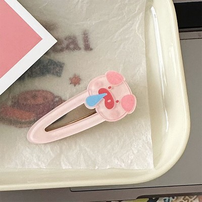Snotty Pig Hairclip Pink Doll Hairpin Bangs Side Clip Headwear Barrette Hairgrip