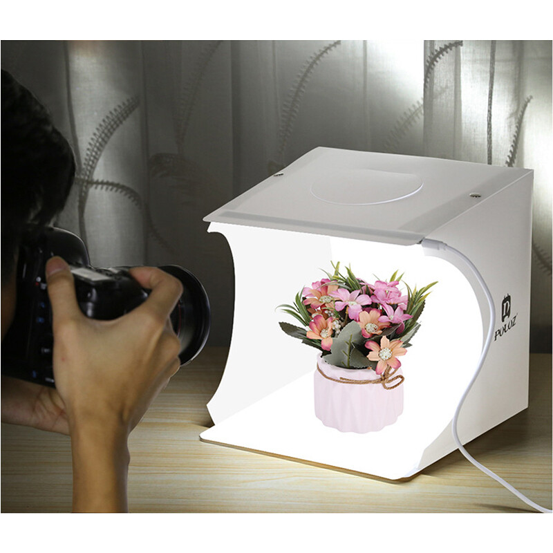 Double LED Light Room Photography USB Lighting Tent Photo Backdrop 9.06x9.06