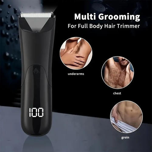 Manscape Groin Hair Trimmer for Men's Electric Ball Trimmer Wet/Dry Body Shaver