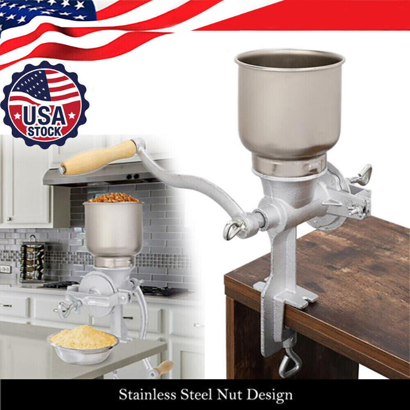 US 500# Home Use Hand Cranking Operation Manual Wheat Grain Grinder Mill Machine